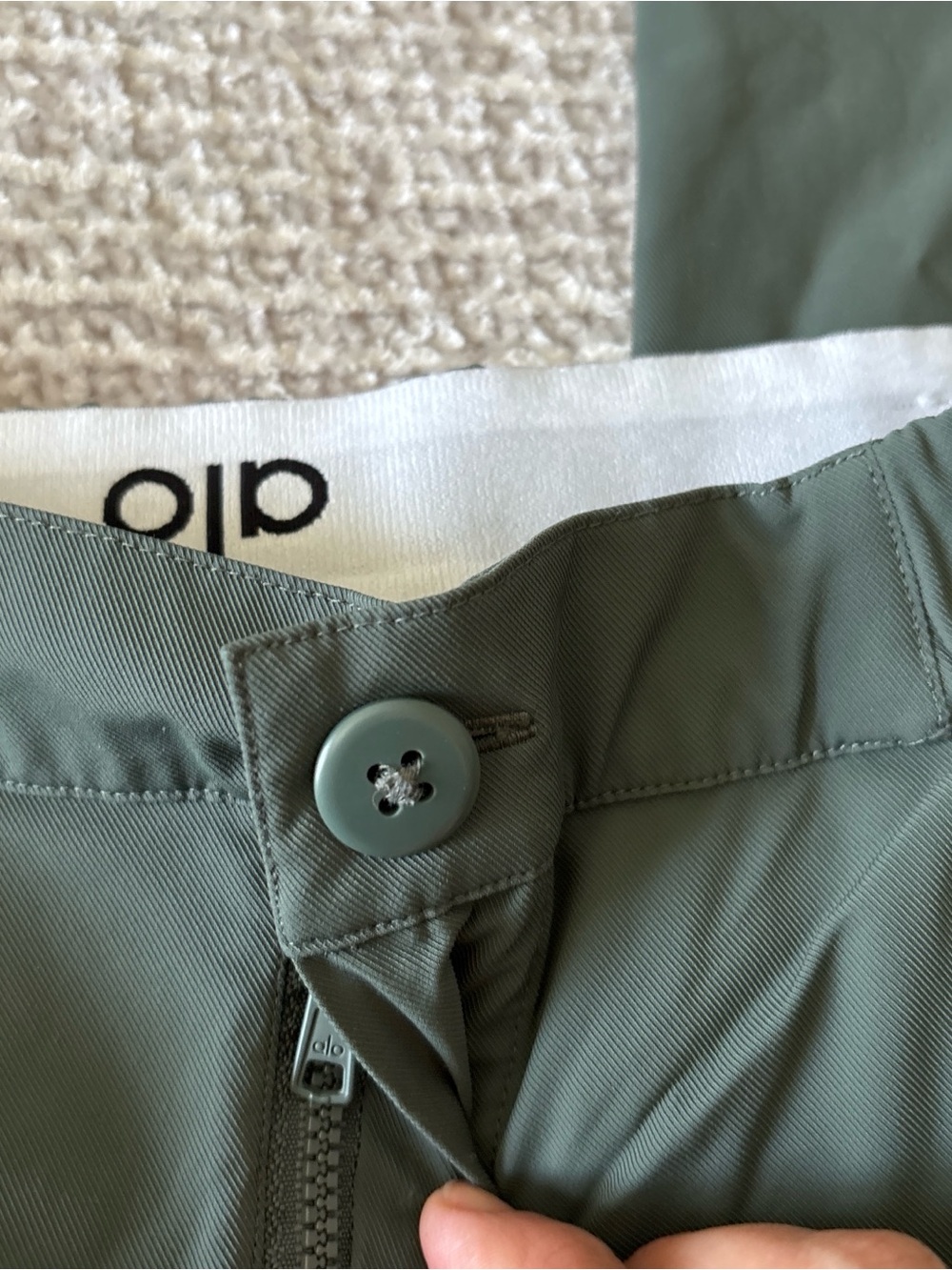 ALO Yoga Sage Green Utility Pants with Button Waist - Picture 5 of 9